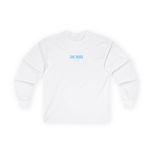 She Rides Basic Long Sleeve Blauw//Bikergirl Long Sleeve