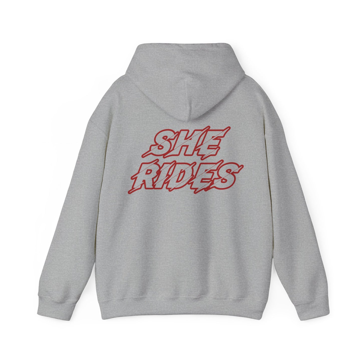 She Rides Original Hoodie Rood//Bikergirl Hoodie