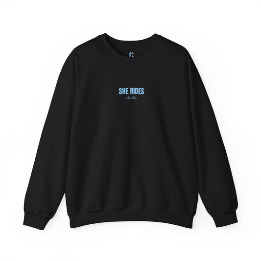 She Rides RideOrDie Sweater Blauw//Bikergirl Sweater
