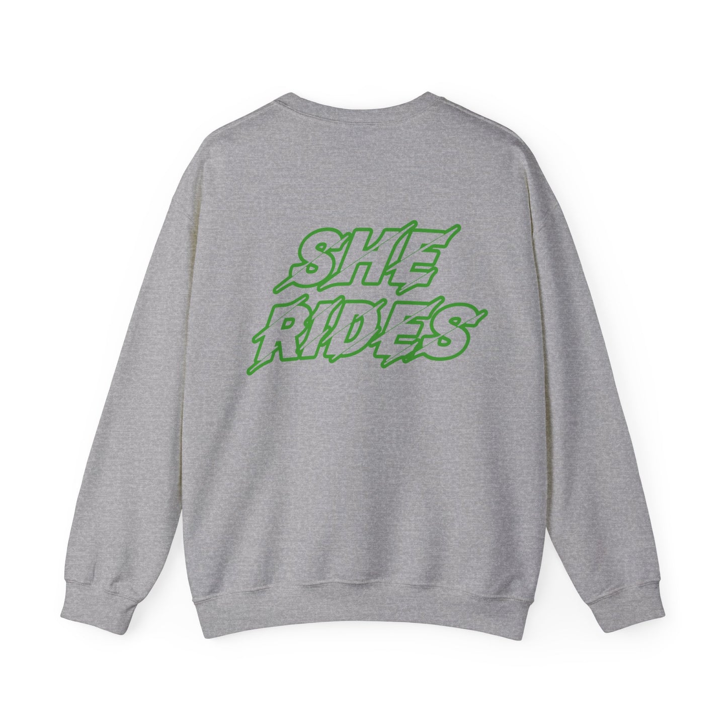 She Rides Original Sweater Groen//Bikergirl Sweater