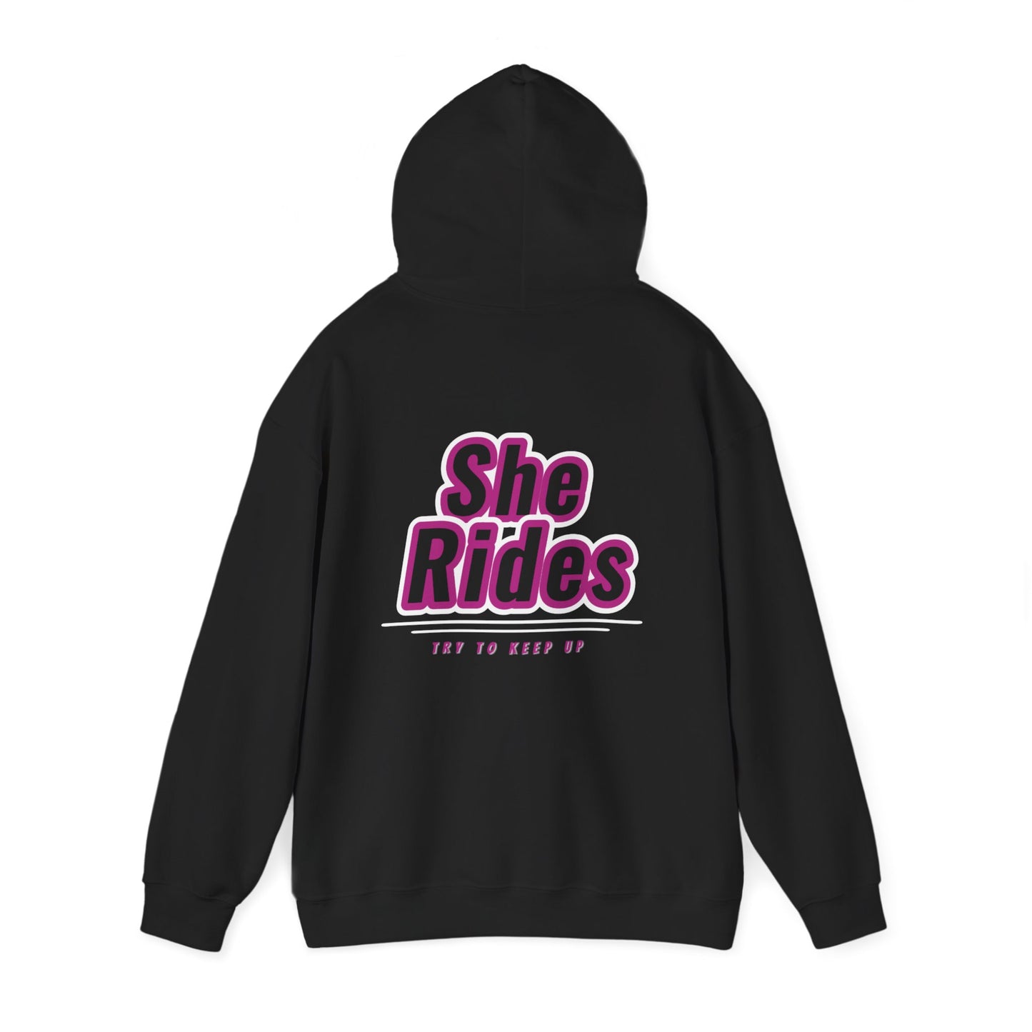 She Rides Hoodie Roze//Bikergirl Hoodie