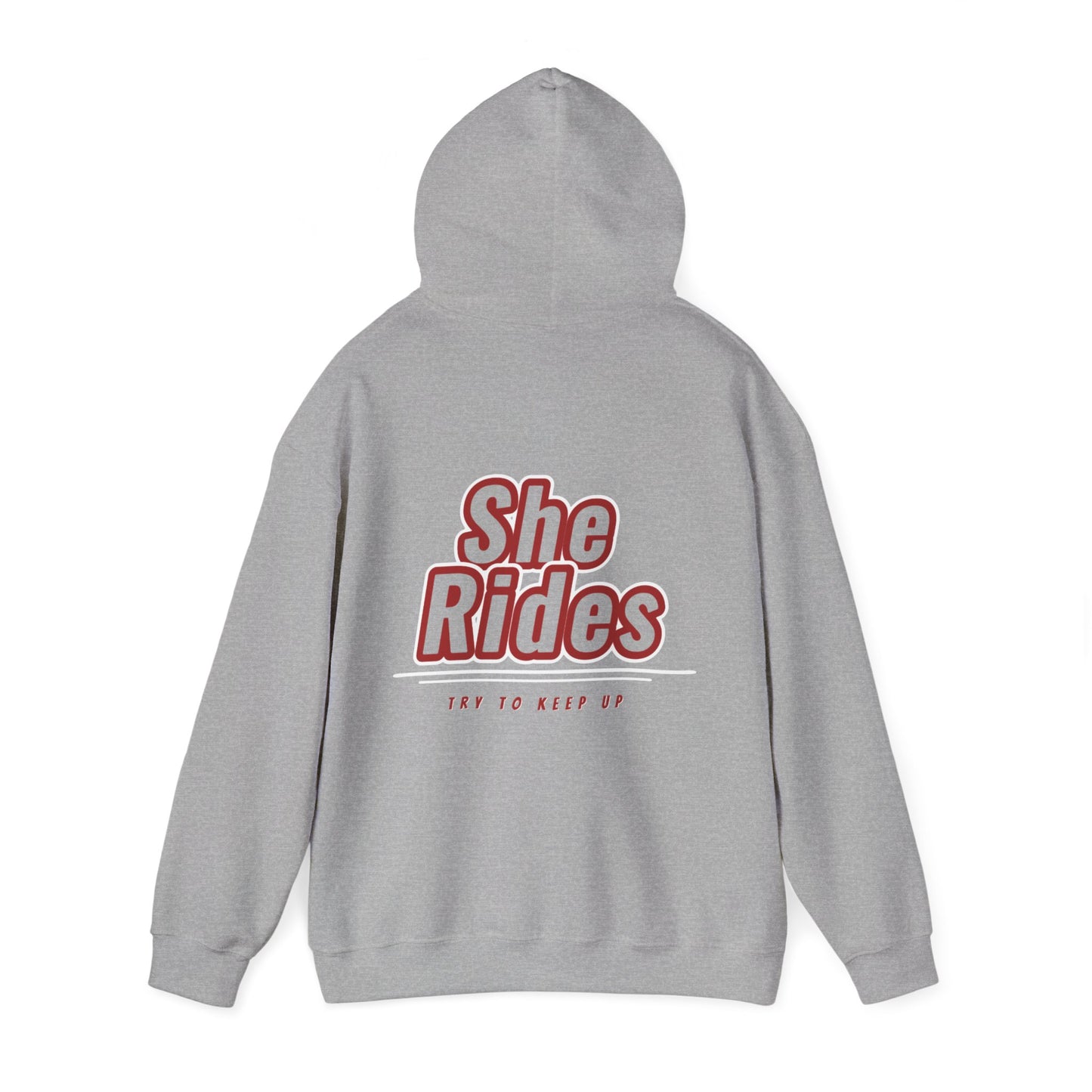 She Rides Hoodie Rood//Bikergirl Hoodie