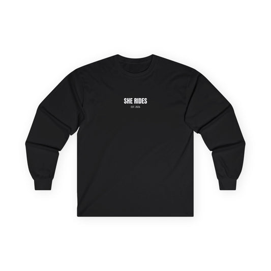 She Rides RideOrDie Long Sleeve//Bikergirl Long Sleeve