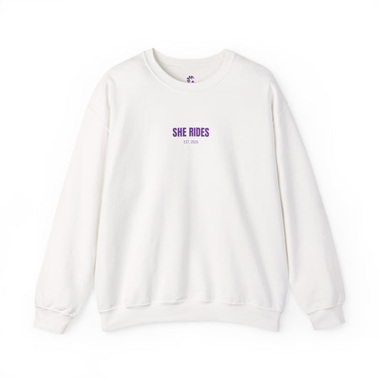 She Rides Basic Sweater Paars//Bikergirl Sweater
