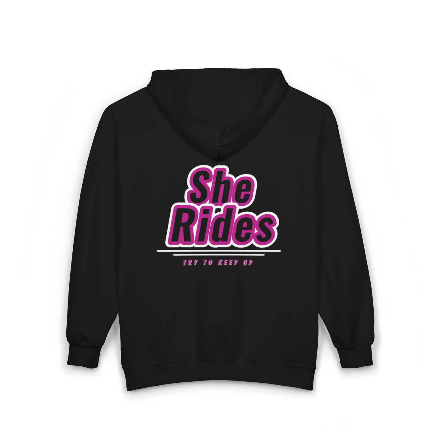 She Rides Vest Roze//Bikergirl Zip Hoodie
