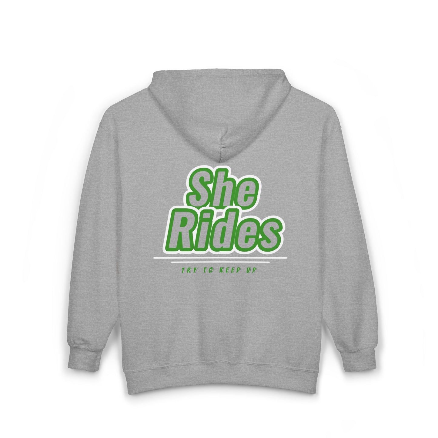 She Rides Vest Groen//Bikergirl Zip Hoodie