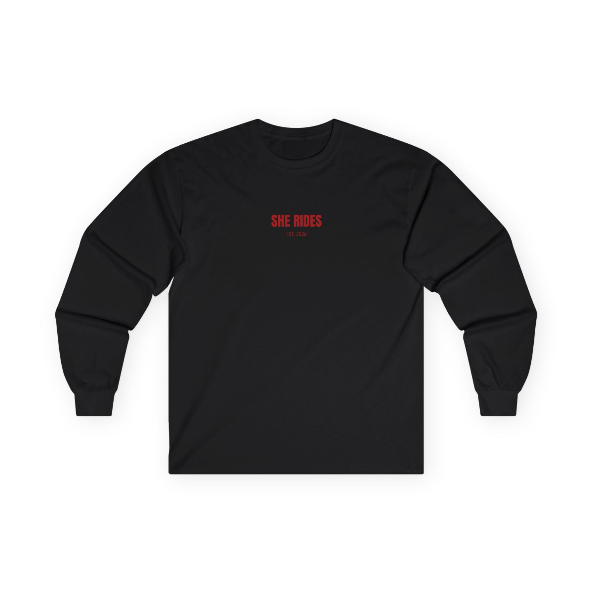 She Rides Basic Long Sleeve Rood
