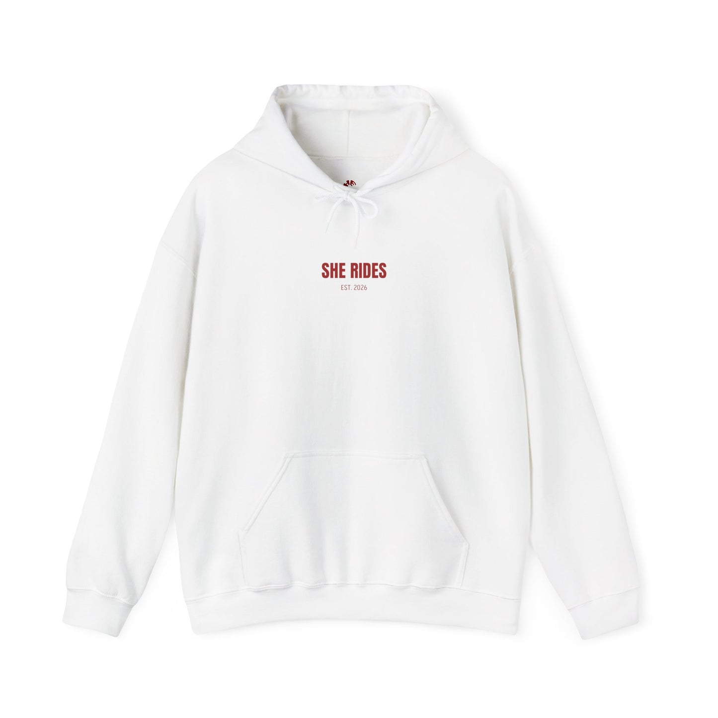 She Rides Basic Hoodie Rood//Bikergirl Hoodie