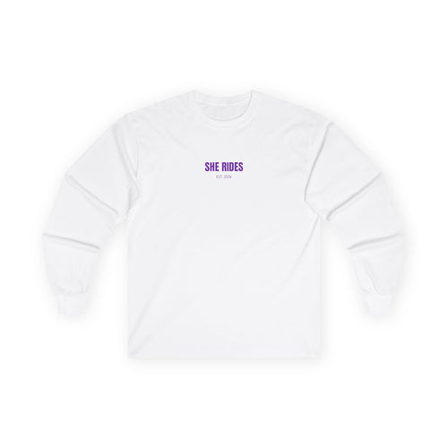 She Rides Basic Long Sleeve Paars