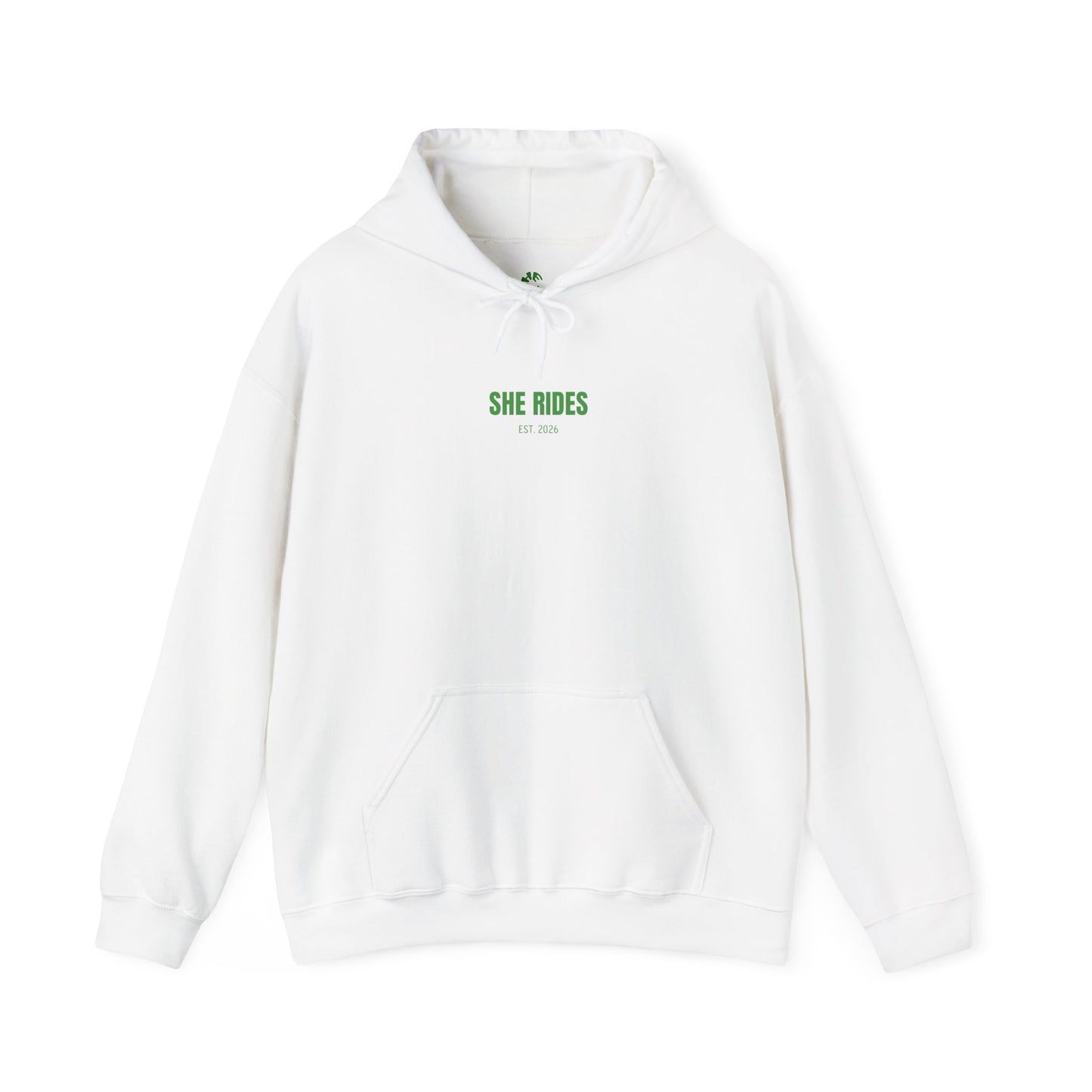 She Rides RideOrDie Hoodie Groen//Bikergirl Hoodie
