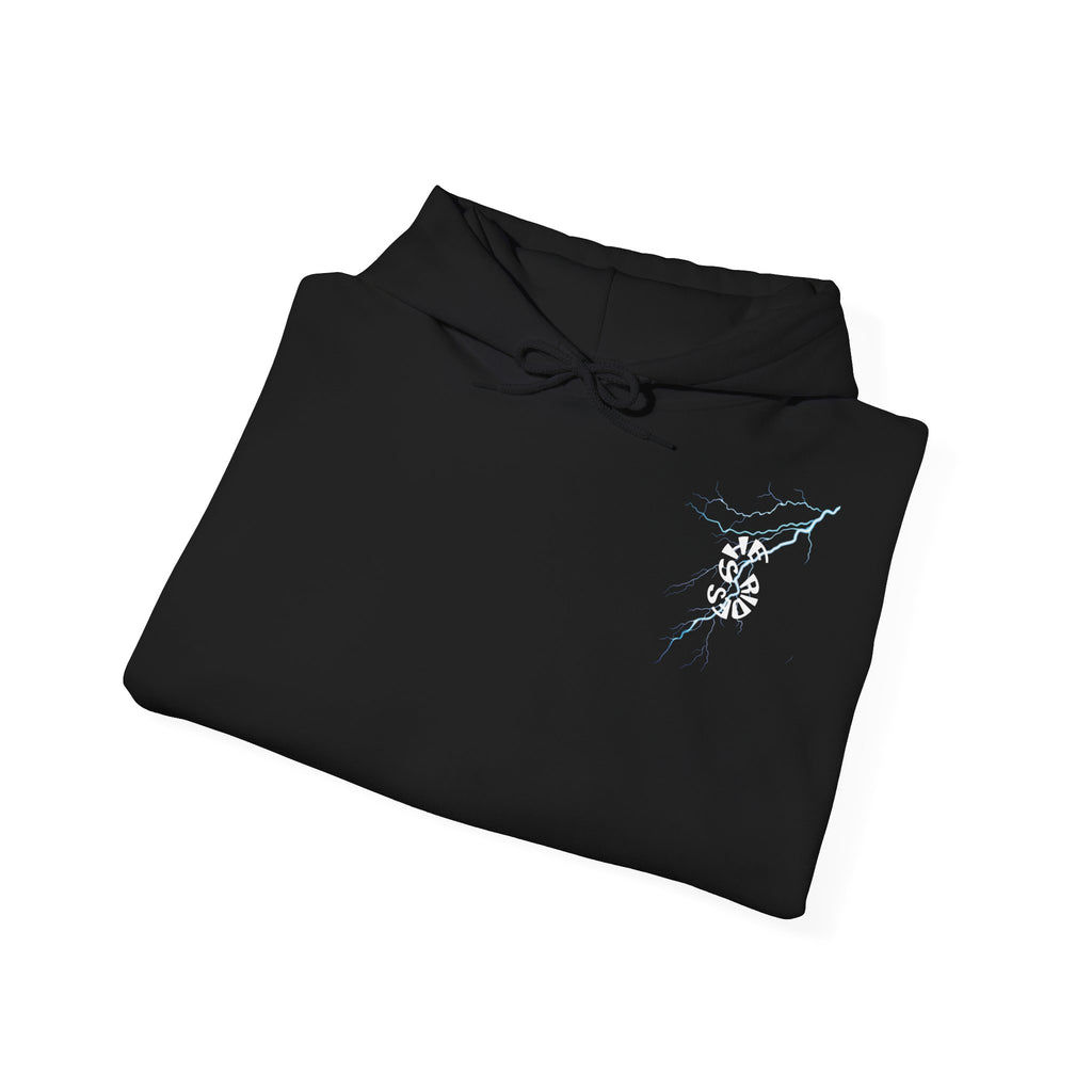 She Rides "try to keep up!" Lightning Hoodie blauw