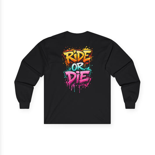 She Rides RideOrDie Long Sleeve//Bikergirl Long Sleeve