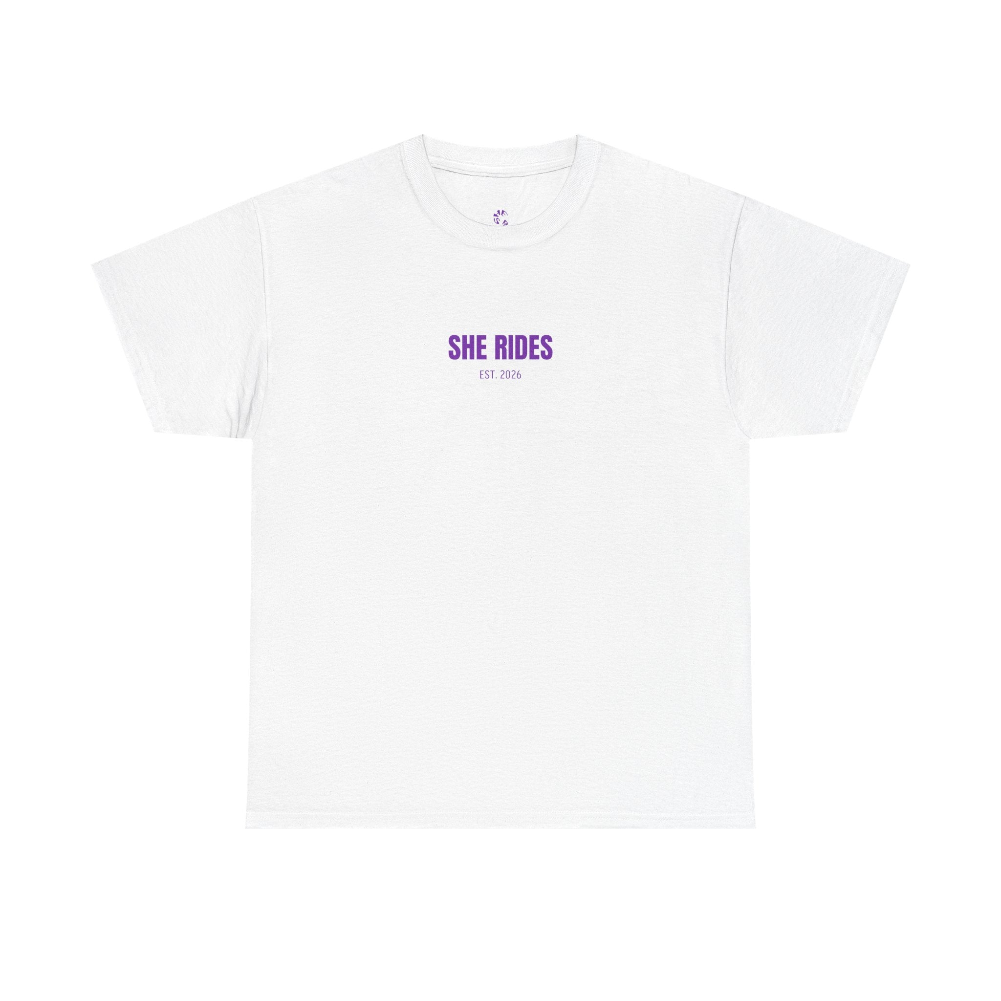 She Rides Basic T-shirt Paars