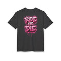 She Rides RideOrDie Oversized T-shirt Roze