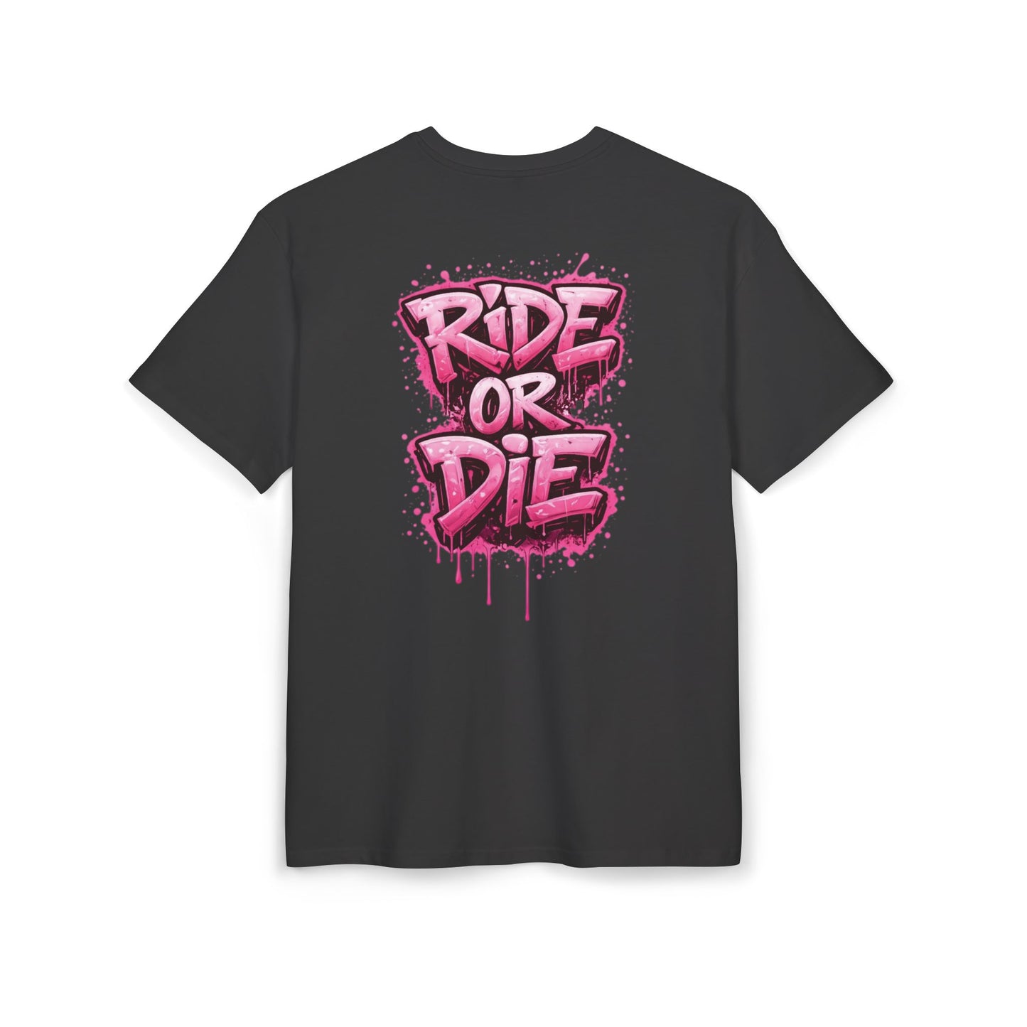 She Rides RideOrDie Oversized T-shirt Roze//Bikergirl T-shirt