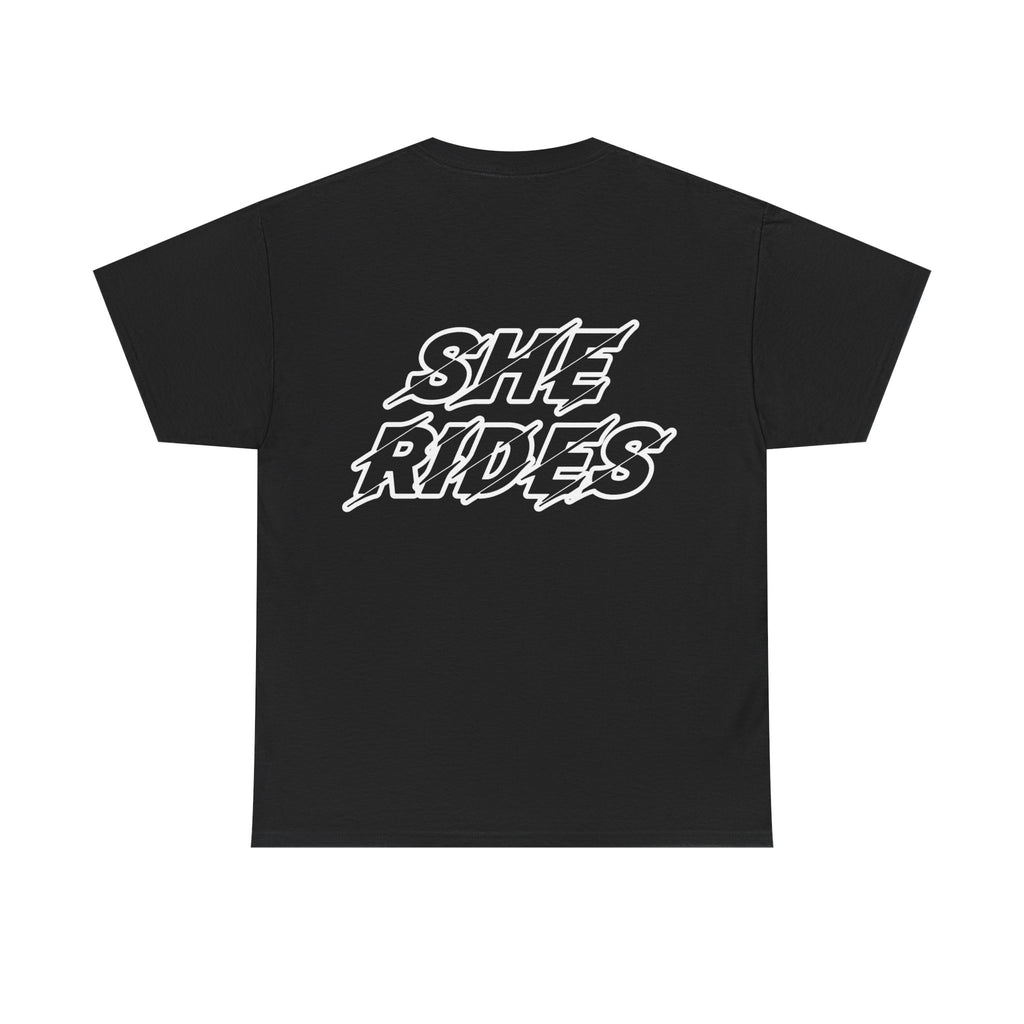 She Rides original T-shirt Zwart&Wit