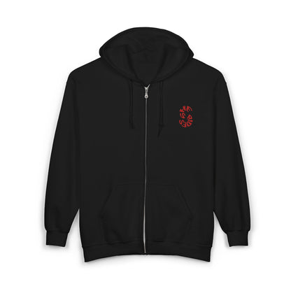 She Rides Vest Rood//Bikergirl Zip Hoodie