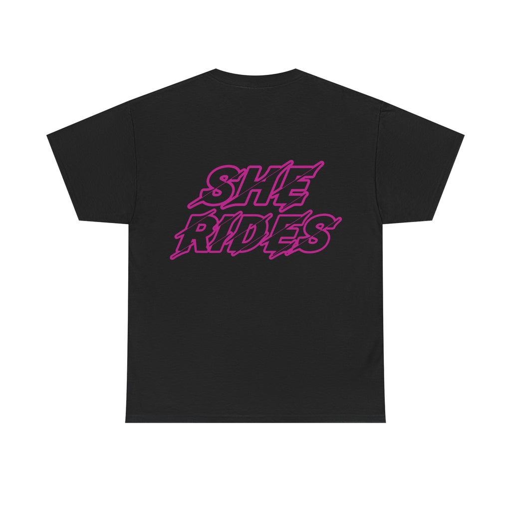 She Rides original T-shirt Roze