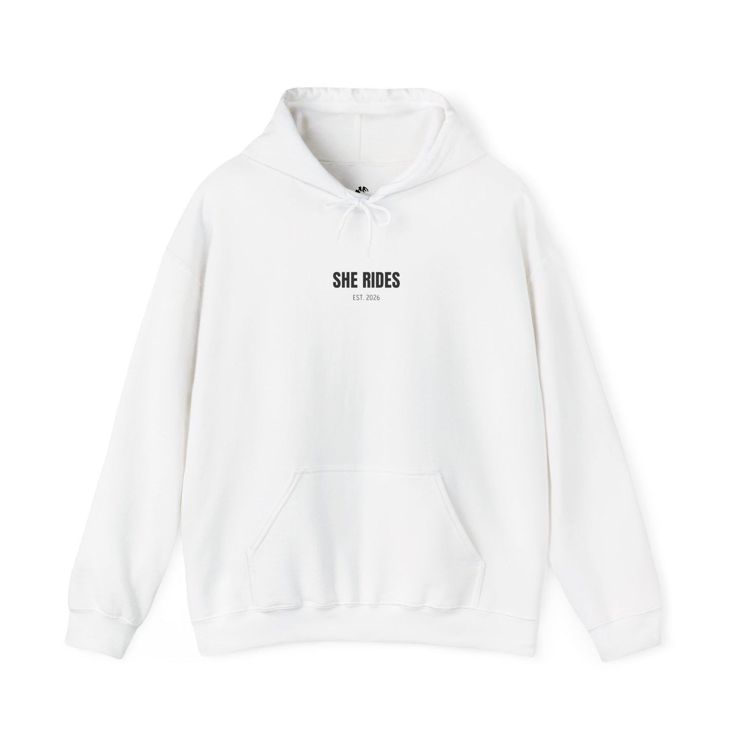 She Rides Basic Hoodie Zwart&Wit//Bikergirl Hoodie