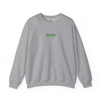 She Rides Basic Sweater Groen//Bikergirl Sweater