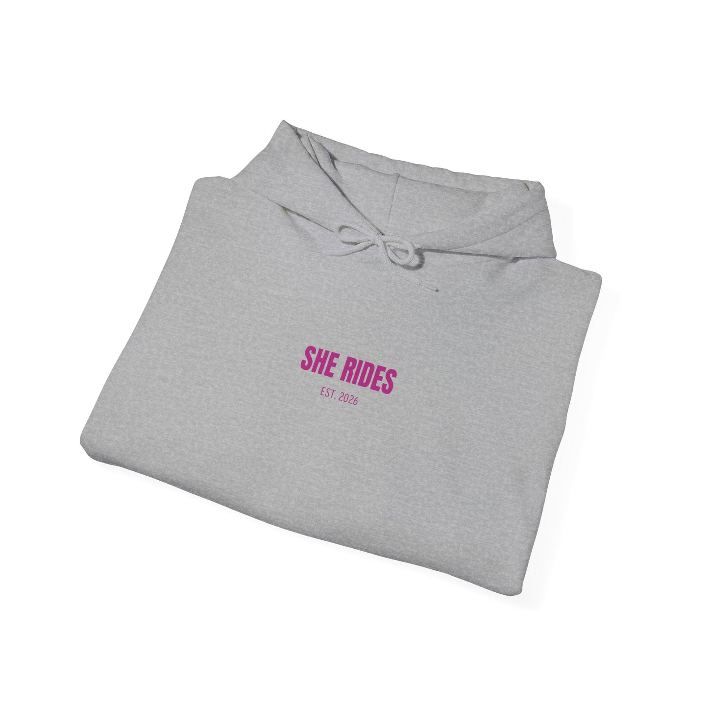 She Rides Basic Hoodie Roze//Bikergirl Hoodie