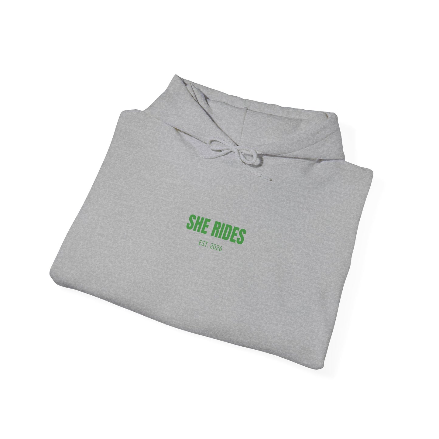 She Rides Basic Hoodie Groen//Bikergirl Hoodie