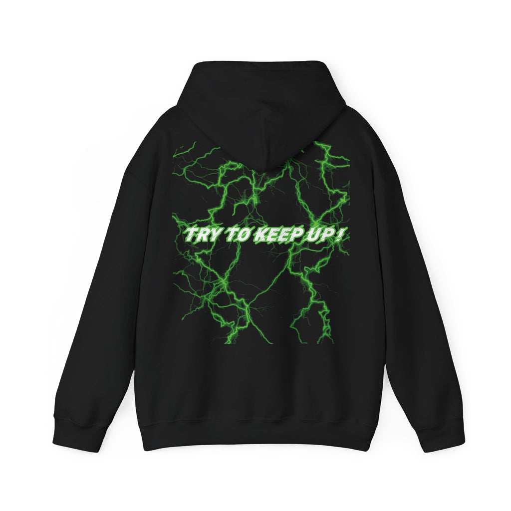 She Rides "try to keep up!" Lightning Hoodie Groen