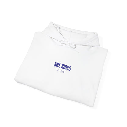 She Rides Basic Hoodie Blauw//Bikergirl Hoodie