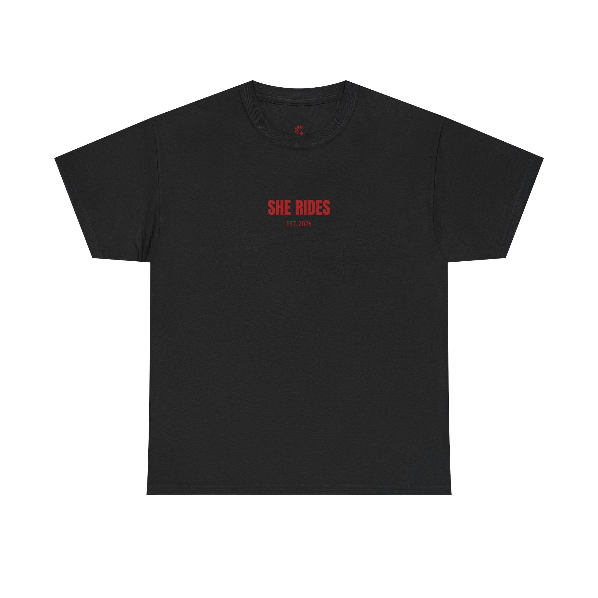She Rides Basic T-shirt Rood