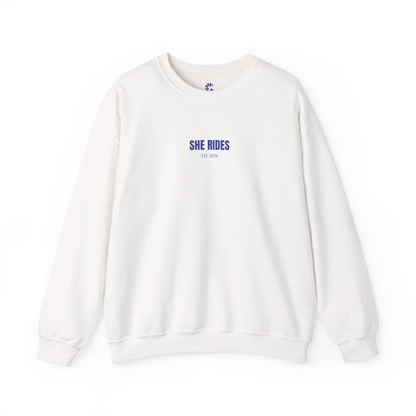 She Rides Basic Sweater Blauw//Bikergirl Sweater