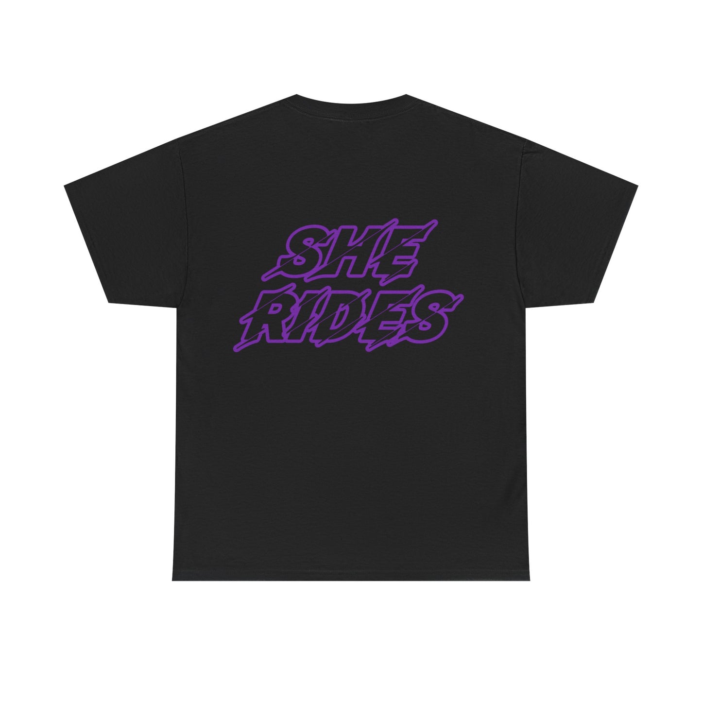 She Rides original T-shirt Paars//Bikergirl T-shirt