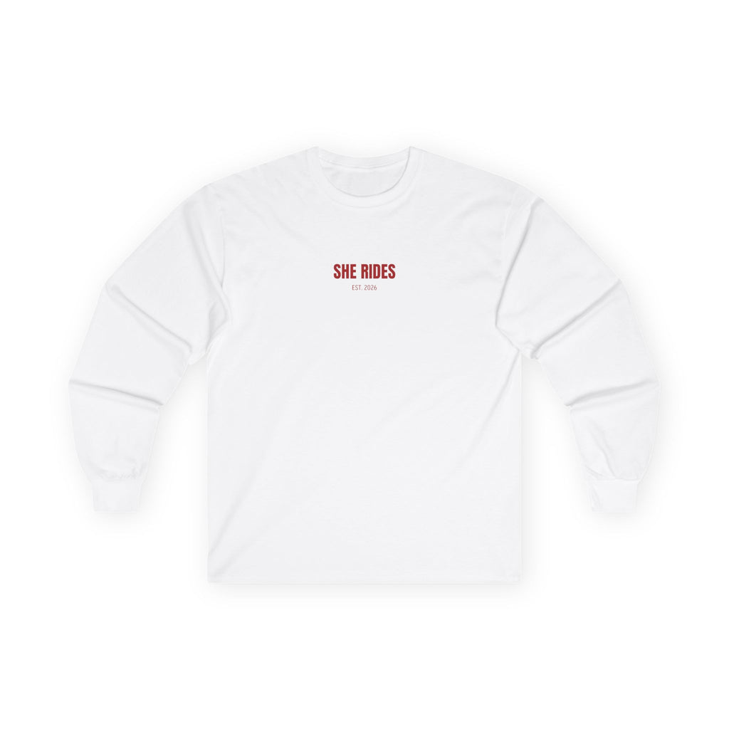She Rides Basic Long Sleeve Rood