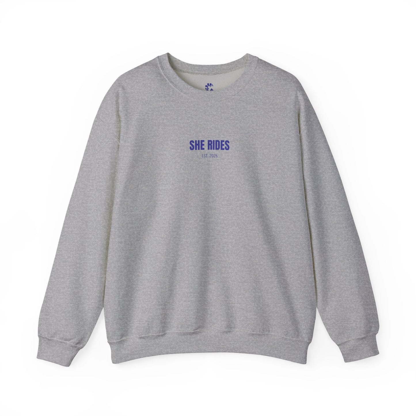 She Rides Basic Sweater Blauw//Bikergirl Sweater