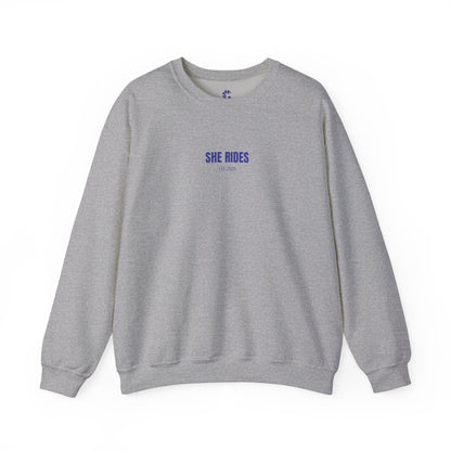 She Rides Basic Sweater Blauw//Bikergirl Sweater