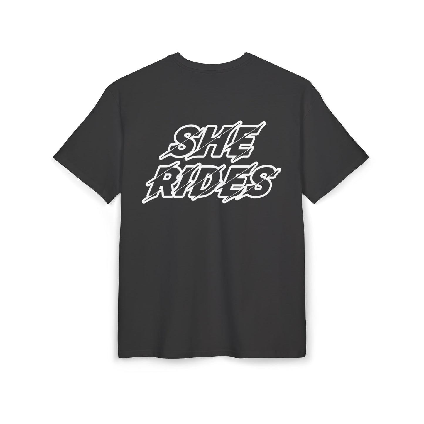 She Rides Oversized T-shirt Zwart&Wit//Bikergirl T-shirt