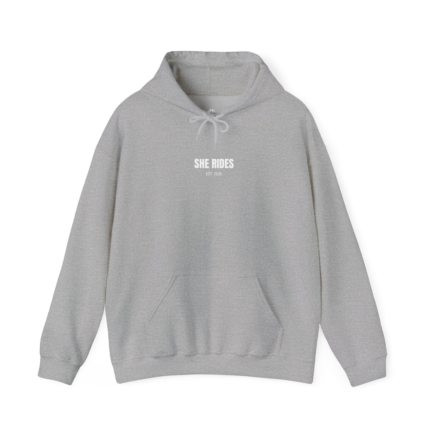 She Rides Basic Hoodie Zwart&Wit//Bikergirl Hoodie