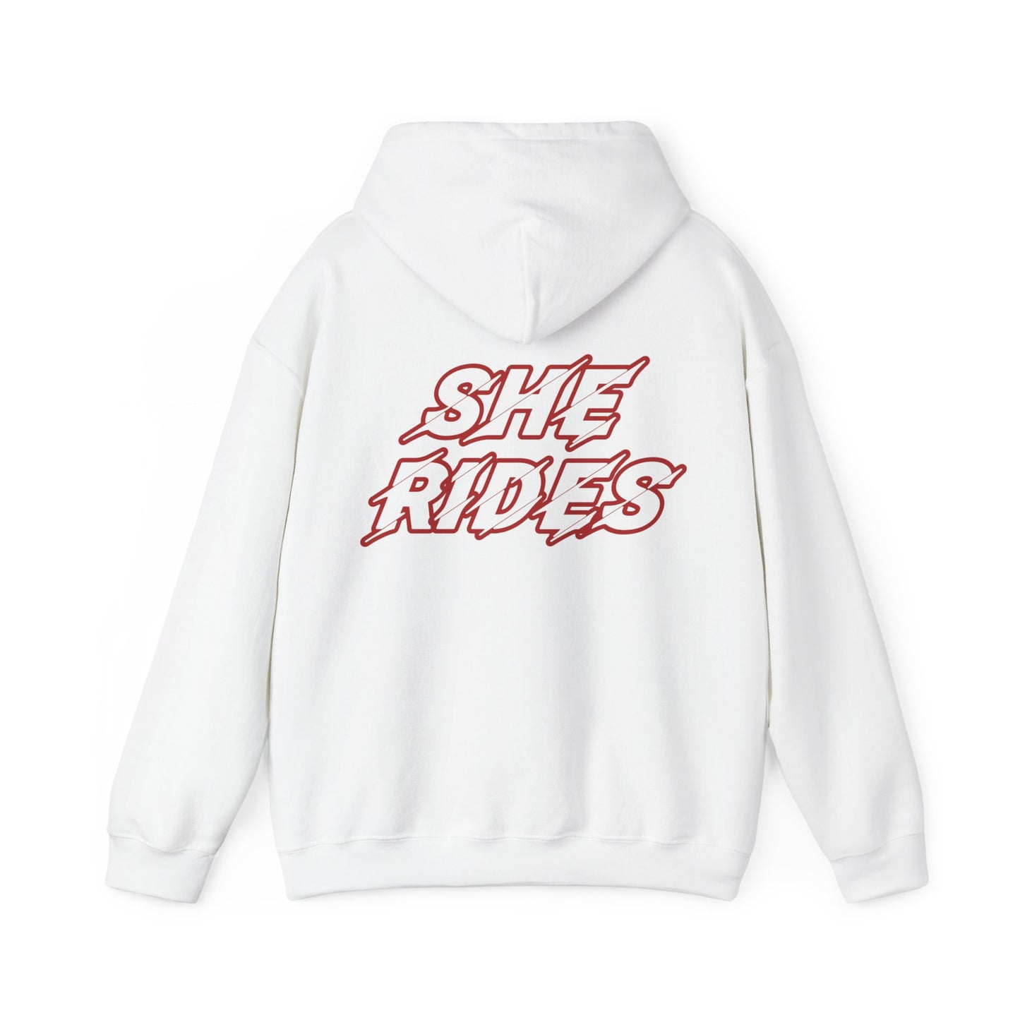 She Rides Original Hoodie Rood//Bikergirl Hoodie