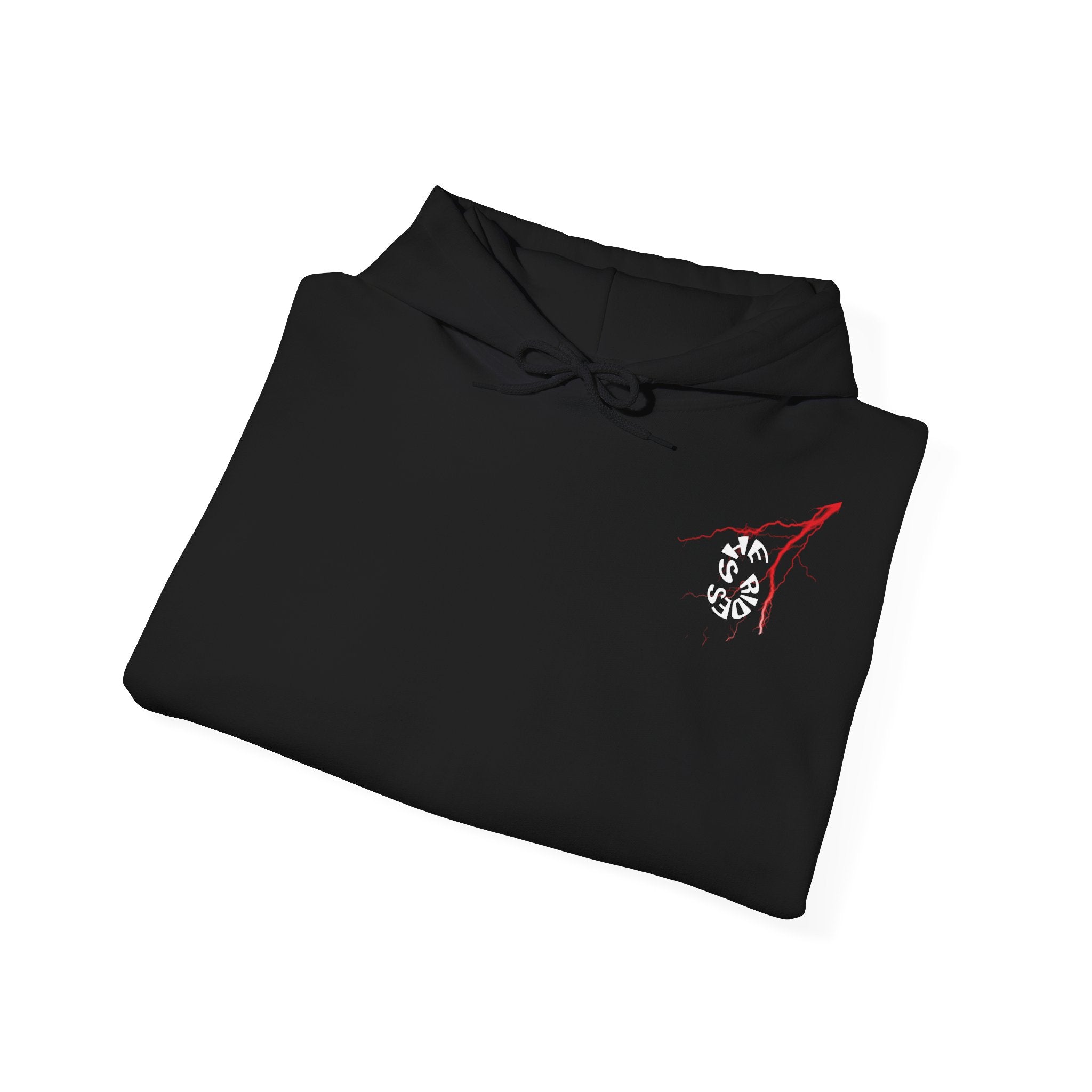 She Rides "try to keep up!" Lightning Hoodie  Rood
