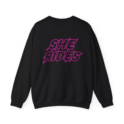 She Rides Original Sweater Roze//Bikergirl Sweater
