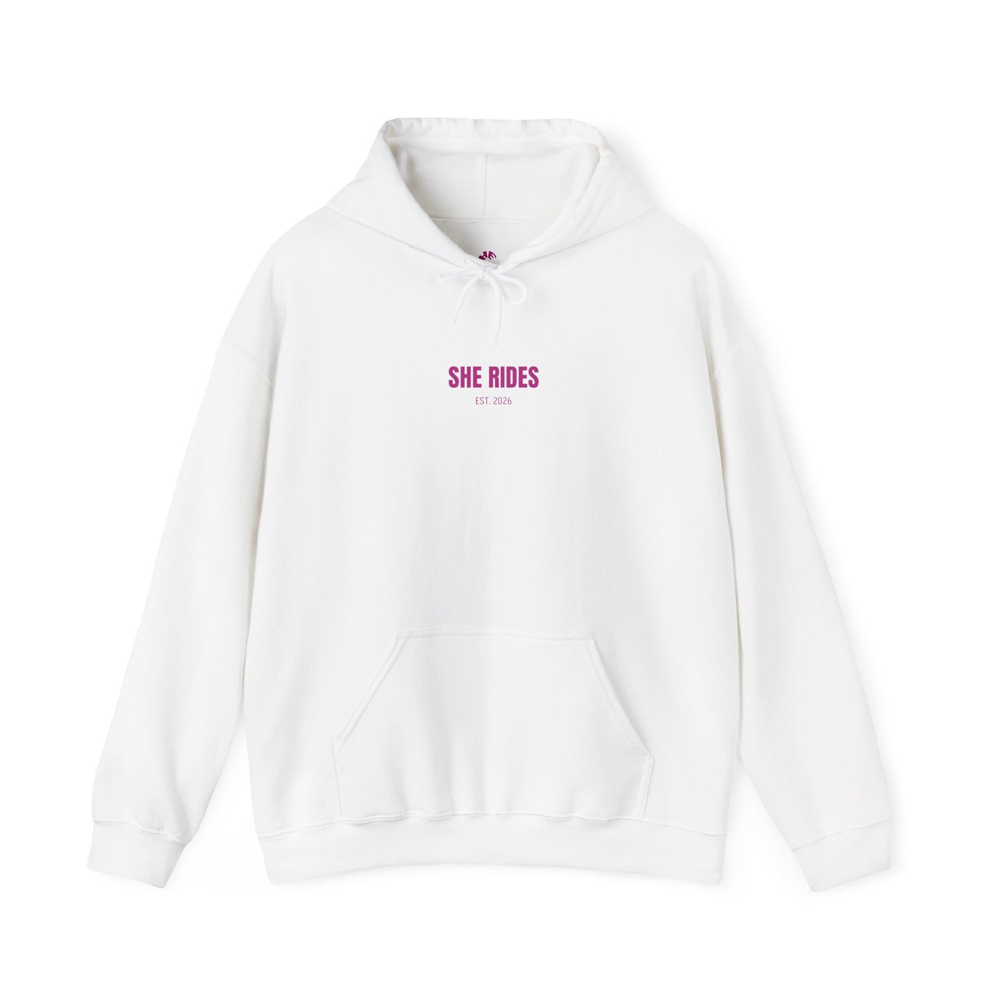 She Rides Basic Hoodie Roze//Bikergirl Hoodie