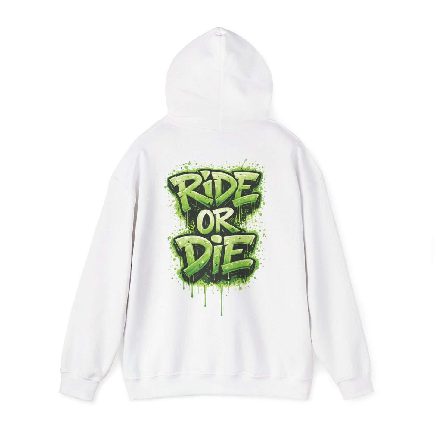 She Rides RideOrDie Hoodie Groen//Bikergirl Hoodie