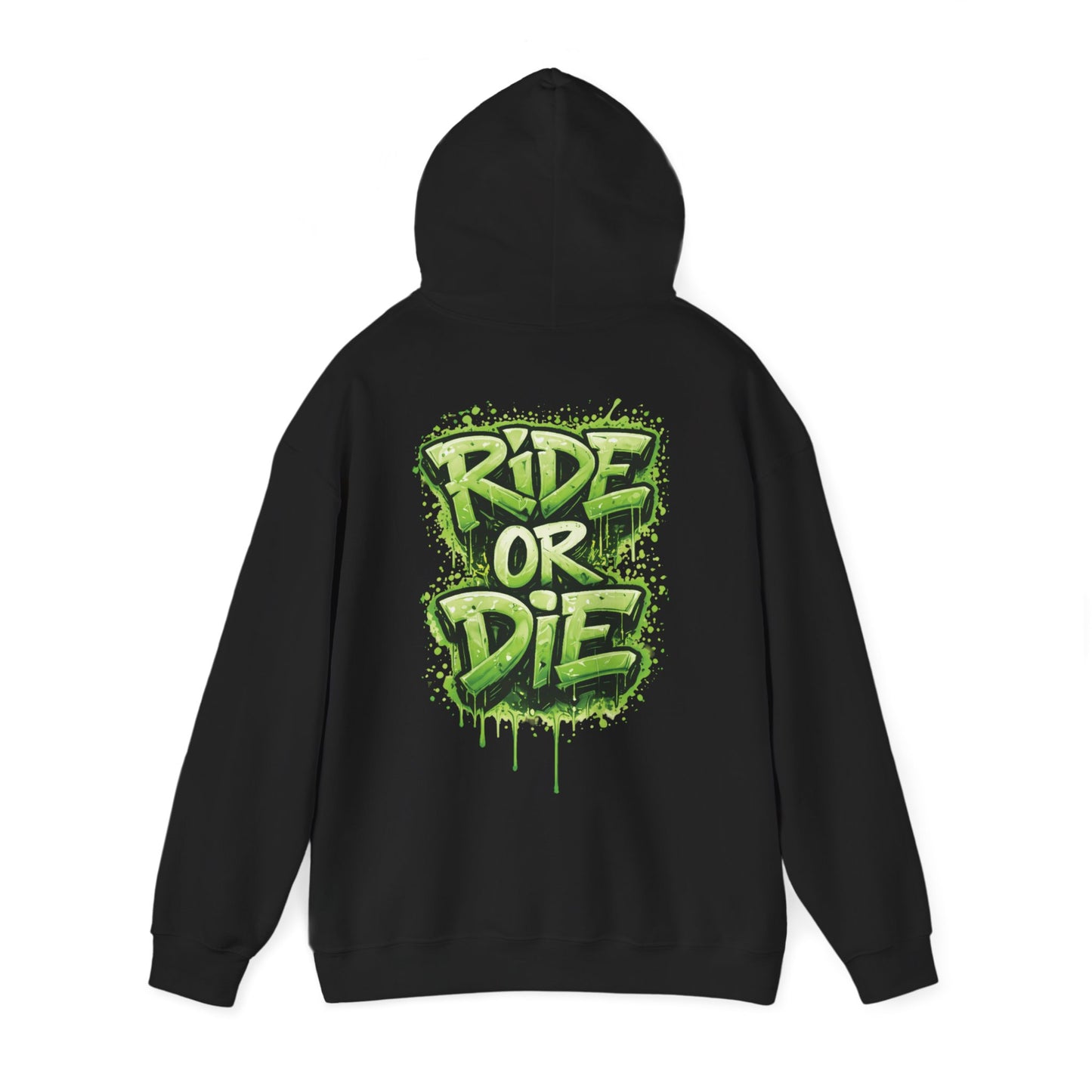 She Rides RideOrDie Hoodie Groen//Bikergirl Hoodie