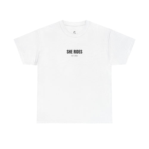 She Rides Basic T-shirt Zwart&Wit