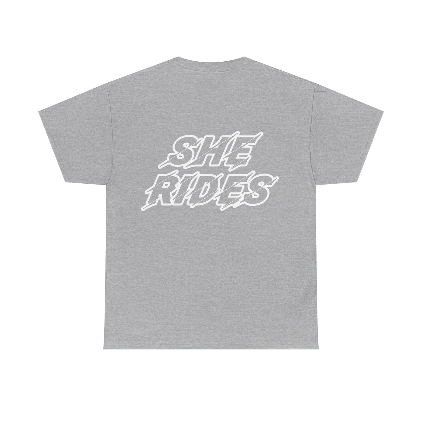 She Rides original T-shirt Zwart&Wit//Bikergirl T-shirt