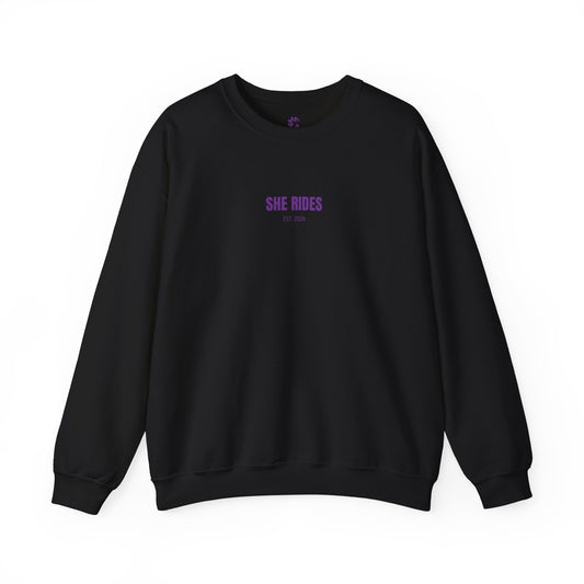 She Rides Basic Sweater Paars//Bikergirl Sweater