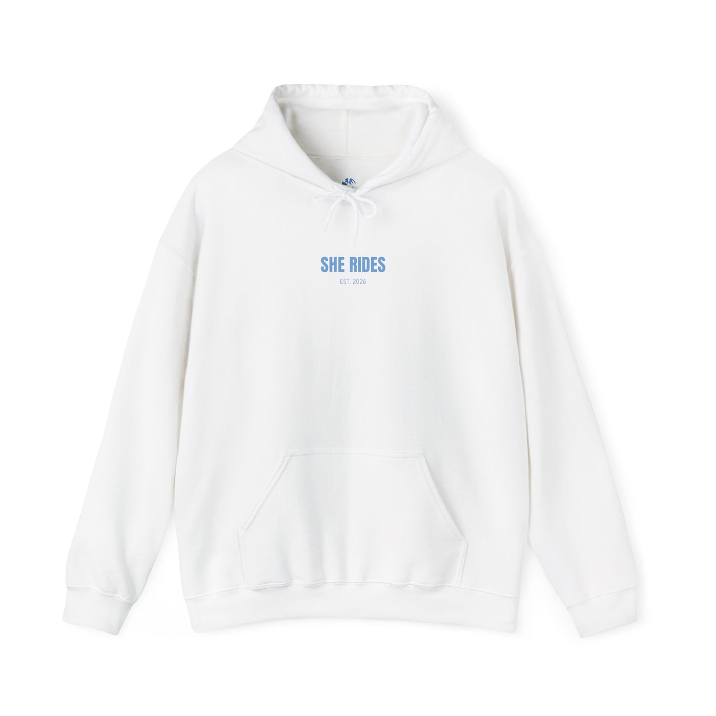 She Rides RideOrDie Hoodie Blauw//Bikergirl Hoodie
