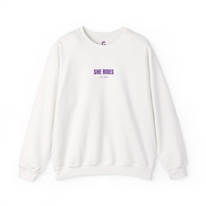She Rides RideOrDie Sweater Paars//Bikergirl Sweater