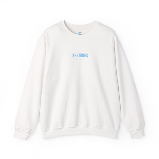 She Rides Basic Sweater Blauw//Bikergirl Sweater