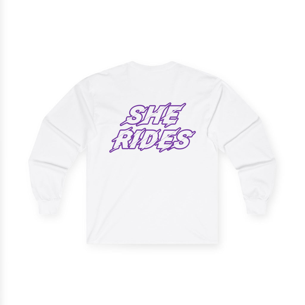 She Rides Long Sleeve Paars