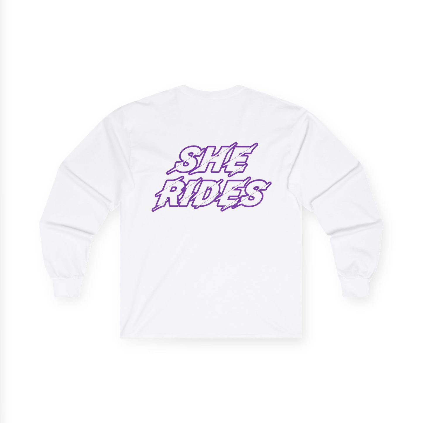 She Rides Long Sleeve Paars//Bikergirl Long Sleeve